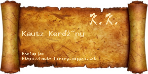 Kautz Kerény névjegykártya